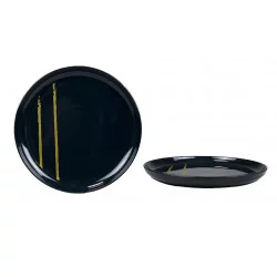 ASSIETTE PLATE MAGIC POUDRE DOREE 25 CM